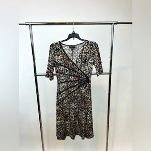 Connected Apparel Cheetah Print Dress